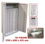 Armoire grise de rangement par tiroirs Armoire grise de rangement par tiroirs