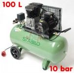 Compresseur bi-cylindre 400 V - cuve 100 L - régulateur de pression Compresseur bi-cylindre 400 V - cuve 100 L - régulateur de pression