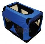 Niche de transport chien - chat - bleu - XL 810 x 584 x 584 mm Niche de transport chien - chat - bleu - XL 810 x 584 x 584 mm