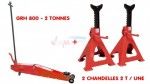 Set - Cric rouleur GRH 800 2 T + 2 chandelles 2 T