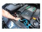 SET - Compresseur G&Uuml;DE bi-cylindre 230 V + Cabine de sablage 340 L