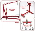 Set - Grue 2 T + Balancier 750 Kg + Support Moteur 450 Kg Set - Grue 2 T + Balancier 750 Kg + Support Moteur 450 Kg