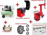 Compresseur-Equilibreuse+monteuse+plateau de centrage+adaptateur