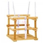Balançoire Bébé bois extérieure et intérieure - 300 x 300 mm Balançoire Bébé bois extérieure et intérieure - 300 x 300 mm