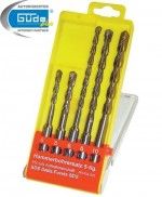 Lot de 5 forets &agrave; b&eacute;ton type SDS construction marteau perforateur
