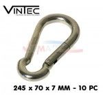 VINTEC - Mousqueton 245 x 70 x 7 mm - daN 130 - 10 PC