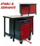 Combi &eacute;tabli & servante 4 tiroirs WB WW04