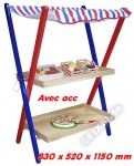 Etal de march&eacute; avec auvent et accessoires
