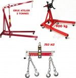 Set - Grue 2 T + Balancier 750 Kg + Support Moteur 900 kg