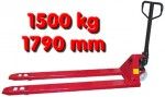 Transpalette cric rouleur atelier fourches longues 1790 mm 1,5 T Transpalette cric rouleur atelier fourches longues 1790 mm 1,5 T