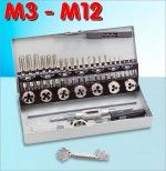 Set 33 pc de tarauds M3 &agrave; M12 - Acier HSS qualit&eacute; parfaite