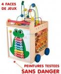 Multijeux cube en bois enfant - 5 plateformes d'&eacute;veil de jeux