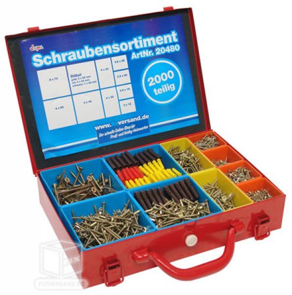 Assortiment 2.000 vis pour panneaux de particule