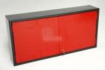 Armoire basse - 2 portes - rouge et noire Armoire basse - 2 portes - rouge et noire