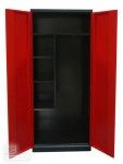 Armoire produits d'entretien ou vestiaire - rouge et noire Armoire produits d'entretien ou vestiaire - rouge et noire