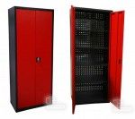 Armoire de rangement  - arri&egrave;re perfor&eacute; - rouge et noire