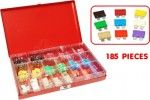 Assortiment de fusibles auto - 3 &agrave; 30 A - 185 pi&egrave;ces