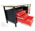 Etabli XXL - 3 tiroirs - 1 porte - 2000 x 680 x 850 mm