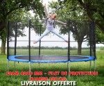 Trampoline 4.20 m XXL filet sécurité jeu jardin enfant adulte 100kg Trampoline 4.20 m XXL filet sécurité jeu jardin enfant adulte 100kg