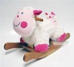 Cheval &agrave; bascule Mouton avec son doudou - Hauteur selle 310 mm