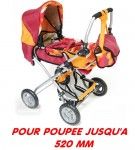 Combi poussette et sac épaule pour poupée jusqu'à 520 mm Combi poussette et sac épaule pour poupée jusqu'à 520 mm