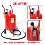 Sableuse mobile 38 litres avec accessoires - Sécurité renforcée Sableuse mobile 38 litres avec accessoires - Sécurité renforcée