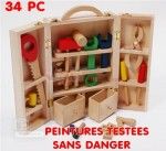 Coffret et outils bois du parfait bricoleur - 34 pièces Coffret et outils bois du parfait bricoleur - 34 pièces