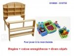 Etag&egrave;re marchande et caisse enregistreuse + accessoires