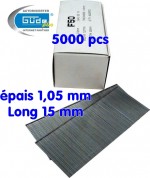 Pointes à tête cloueur 15 mm - pour cloueuse G40212 G40402 G40220
