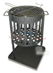 Brasero à bois - source de lumière - grille Barbecue "Madrid"