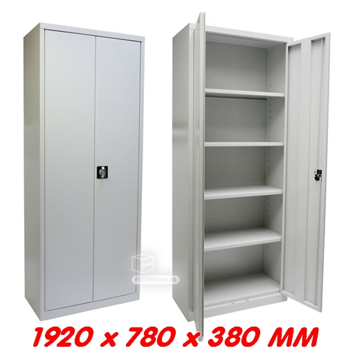 Armoire pour classeur grise thermolaquée 78x380x192 cm 4 ...