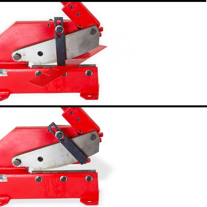 Cisaille à tôle à levier avec piétement - Largeur de coupe de 800 mm