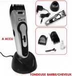Tondeuse cheveux barbe sans fil rechargeable coupe 3 à 28 mm