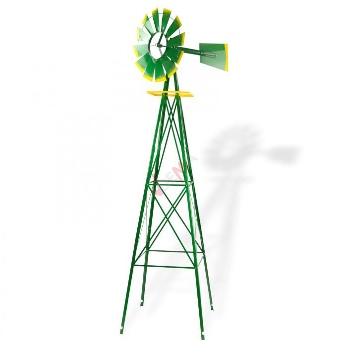 Deko Vent 550 mm vert éolienne style US pour jardin