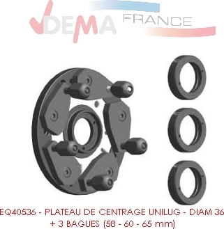 Kit de centrage pour équilibreuse de roues alésage 122 à 174 mm