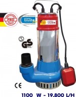 Pompe immergée eaux chargées ou eaux sales PRO 1100 A