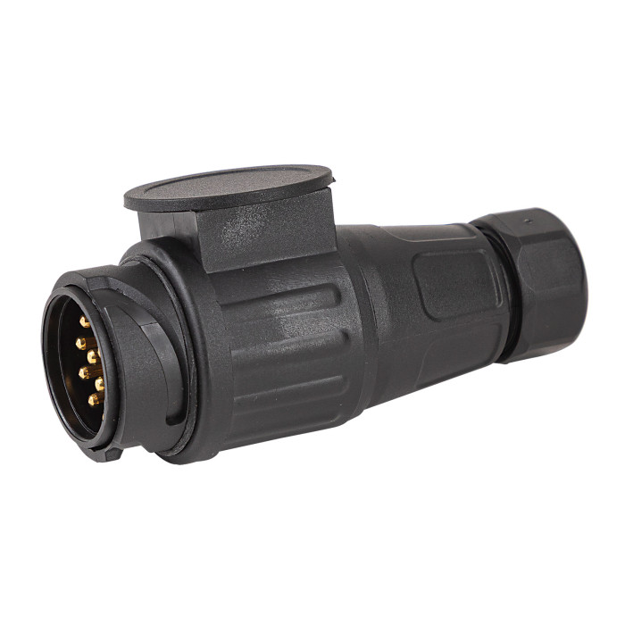 Prise mâle 13 pôles 12 V pour remorque - étanche Prise mâle 13 pôles 12 V pour remorque - étanche