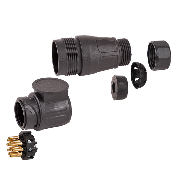 Prise mâle 13 pôles 12 V pour remorque - étanche Prise mâle 13 pôles 12 V pour remorque - étanche