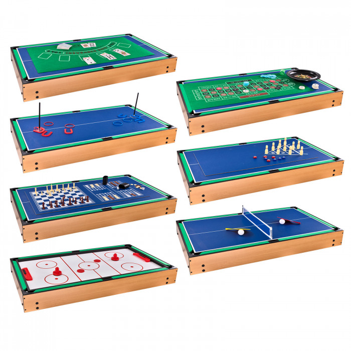 Table multi-jeux 15 jeux en 1 - baby foot - billard - tennis table