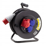 Enrouleur câble éléctrique 25 m H07RN-F 5x2,5 mm2 Ø extérieur 14,5 mm