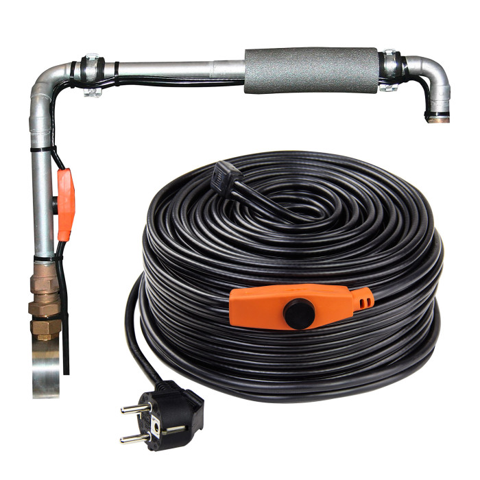 Câble chauffant - 14 m - 224 W - avec thermostat antigel