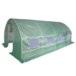 Serre jardin tunnel 18 m² 6x3x1,9 m effet de serre tube acier 25 mm