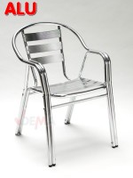 Chaise de jardin empilable en Alu "TWIN"