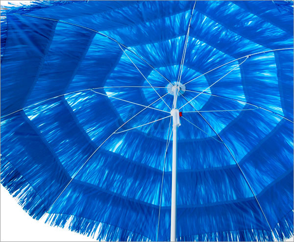 Parasol de plage Hawai - de couleur Bleue