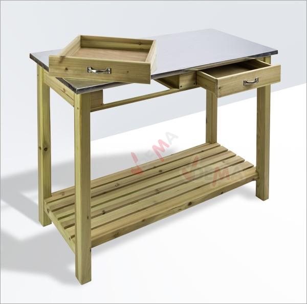 Table multi fonctions de jardin avec plateau en zinc - Jardin ... Table multi fonctions de jardin avec plateau en zinc - Jardin ...