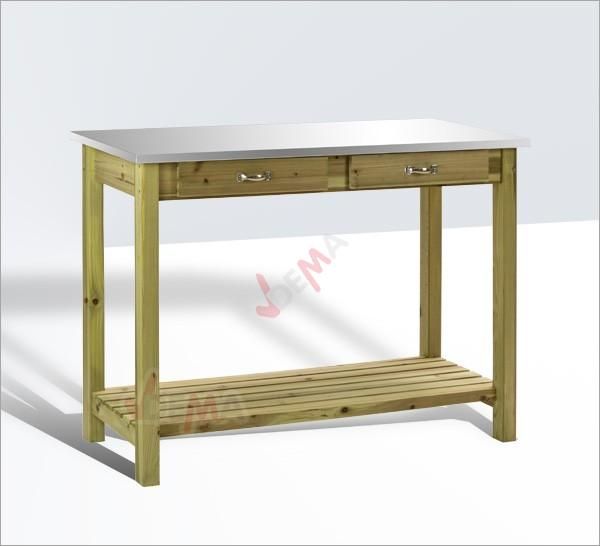 Table multi fonctions de jardin avec plateau en zinc Jardin Entretien