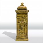 Boîte aux lettres pilier nostalgie de couleur d'aspect bronze