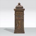 Boîte aux lettres pilier nostalgie de couleur et d'aspect noir cuivre