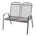 Chaise double de jardin en métal maillé "Virginia"