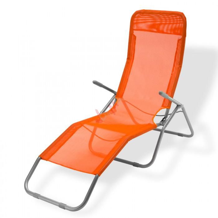 Chaise longue à bascule "Virginia Beach" De couleur orange Plein Air